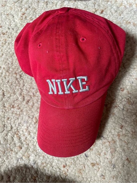 Nike Accessories - Nike Red Adjustable Baseball Cap with White Embroidery